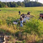 Два автомобиля перевернулись недалеко от Поваровки